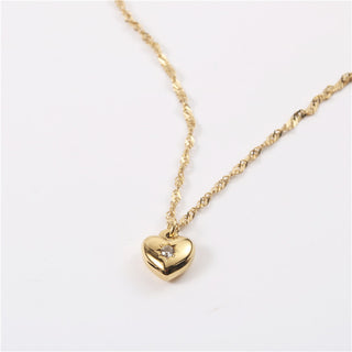collier coeur petite maille